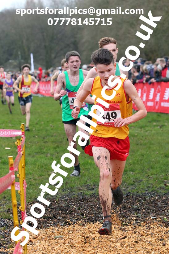 Junior boys, 2020 New Balance English Schools Champs., Sefton Park, Liverpool. Photo: David T. Hewitson/Sports for All Pics